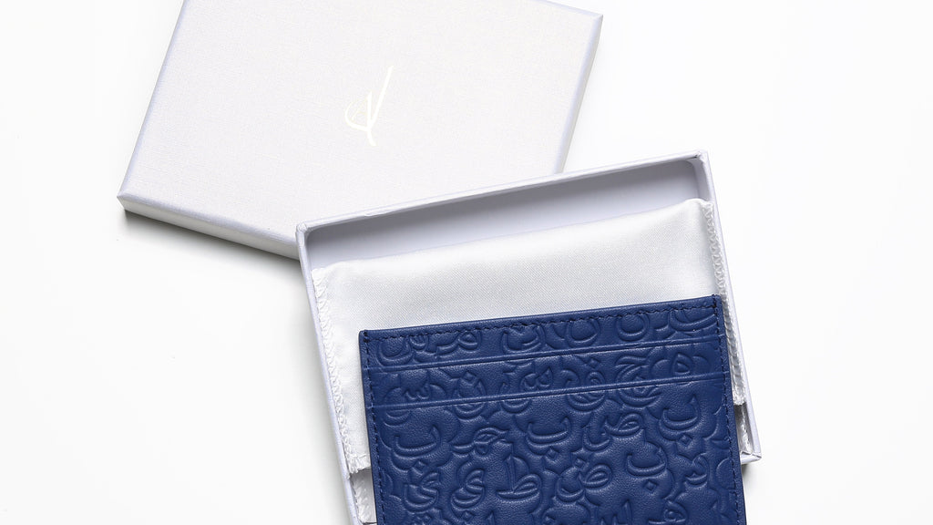 Arabic Alpha Cardholder Royal Blue