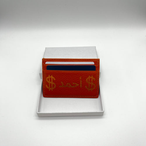 Personalisierter echt Leder Cardholder Braun