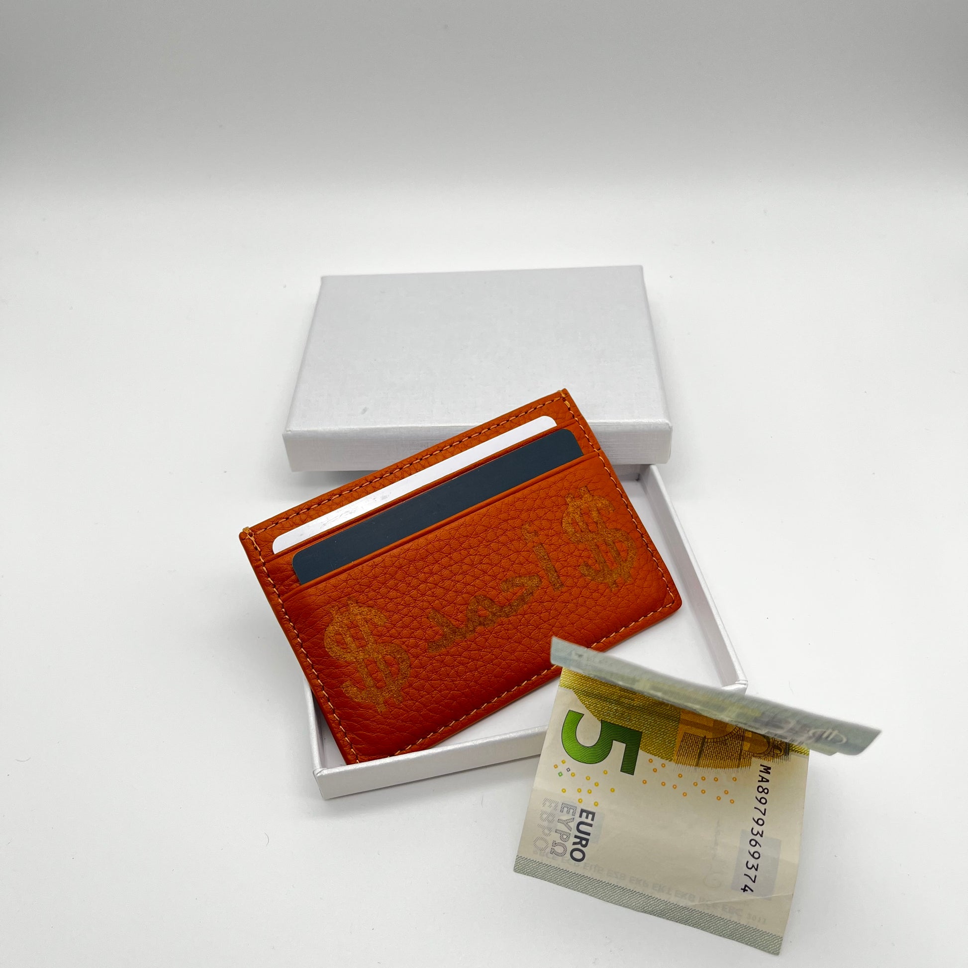 Personalisierter echt Leder Cardholder Braun