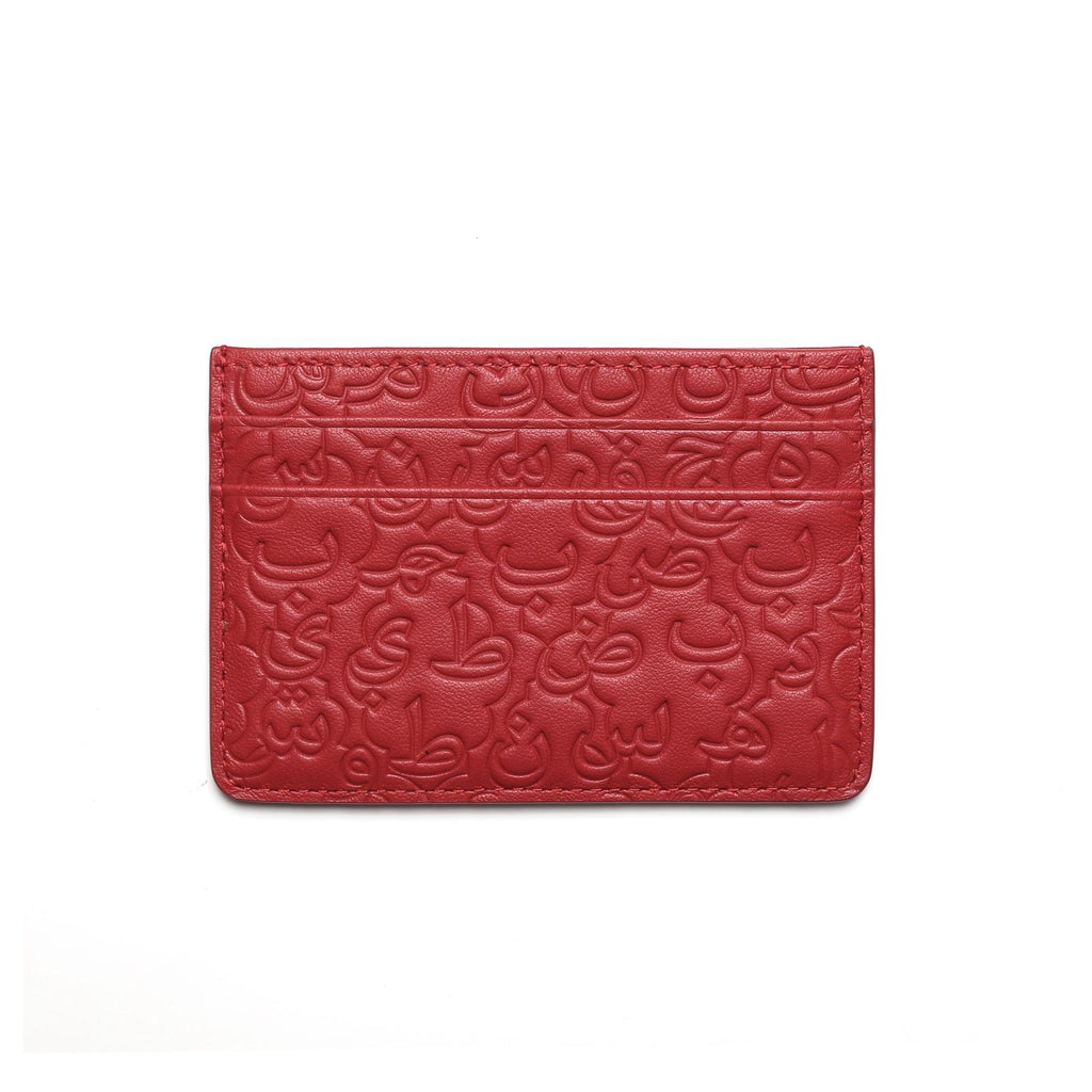 Arabic Alpha Cardholder Burgundy